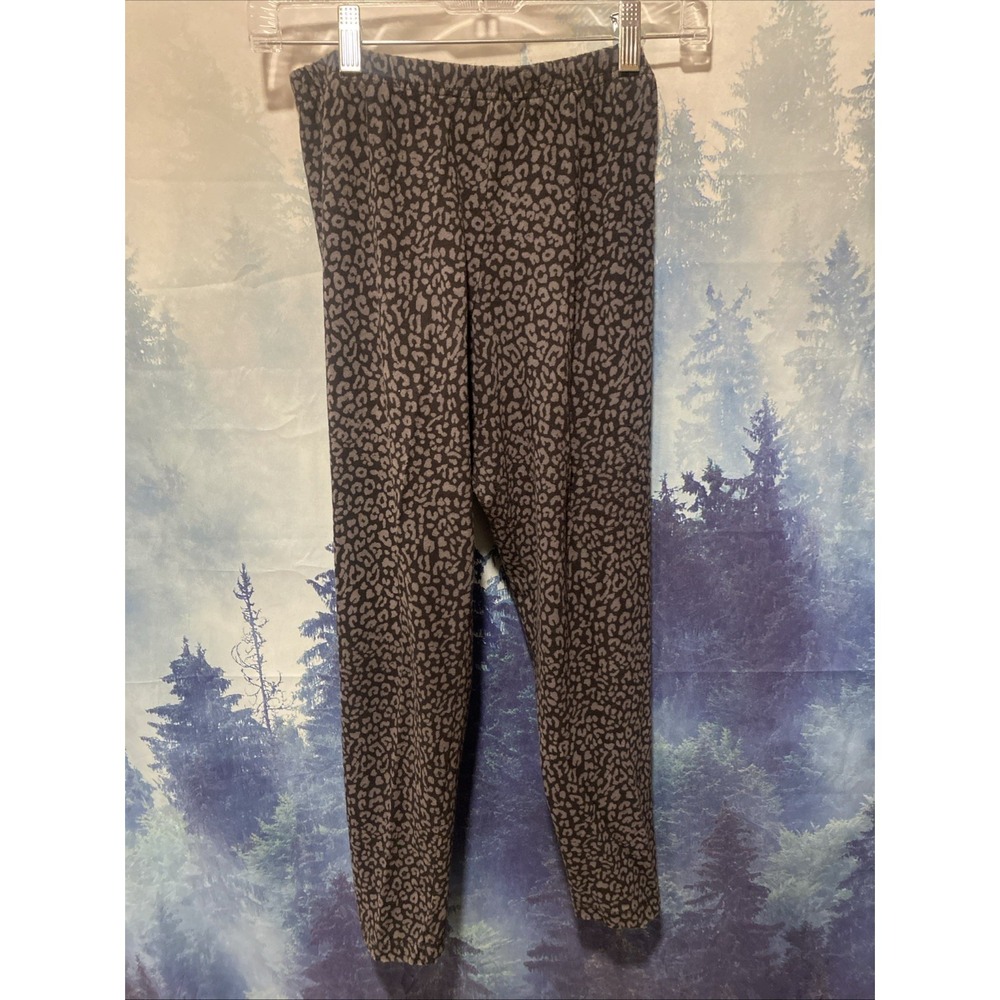 Old Navy Black And Gray Animal Print Cropped Leggings XL